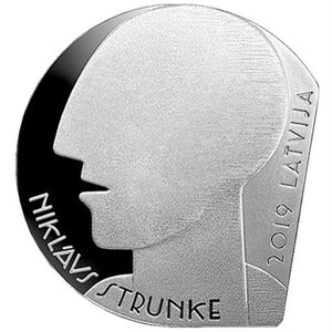Монета «Никлавс Струнке» Латвия 2019