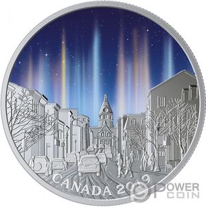 Монета «Световые столбы» («Light Pillars») Канада 2019