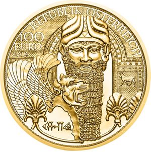 Монета «Золото Месопотамии» Австрия 2019