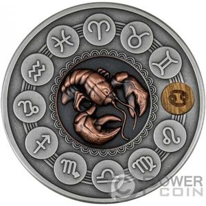 Монеты «Рак» и «Лев» Ниуэ 2020