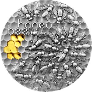 Монета «Медоносные пчелы» («Honey Bee») Ниуэ 2021