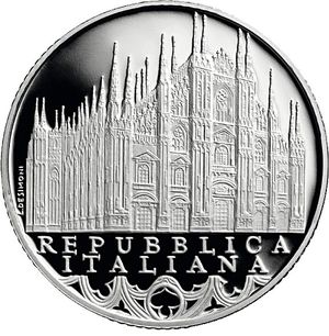 Монета «Ломбардия - Миланский собор» Италия 2019