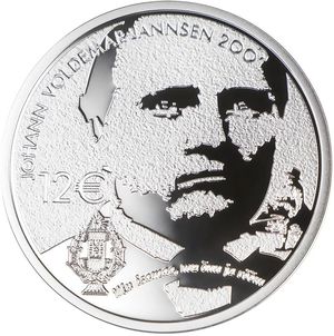 Монета «200 лет со дня рождения Иоганна Вольдемара Яннсена» Эстония 2019