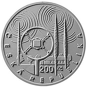 Монета «100 лет со дня начала регулярного вещания Чехословацкого радио» Чехия 2023