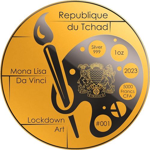 Монеты серии «ИСКУССТВО В ЛОКАДАУНЕ»  Республика Чад 2022
