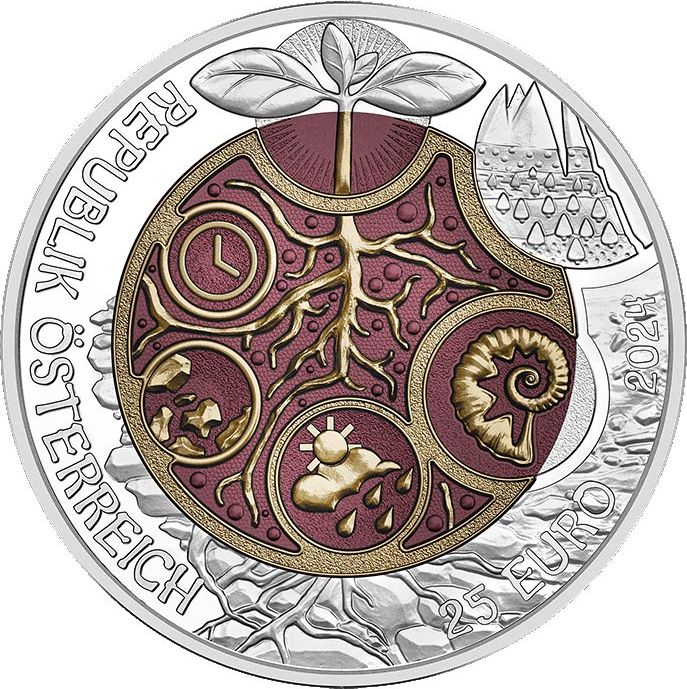 17 апреля 2024 года монетный двор Австрии выпустит очередную ниобиевую монету в популярной биметаллической серии «Серебряный ниобий», состоящую из серебра 900 пробы и ниобия 998 пробы.